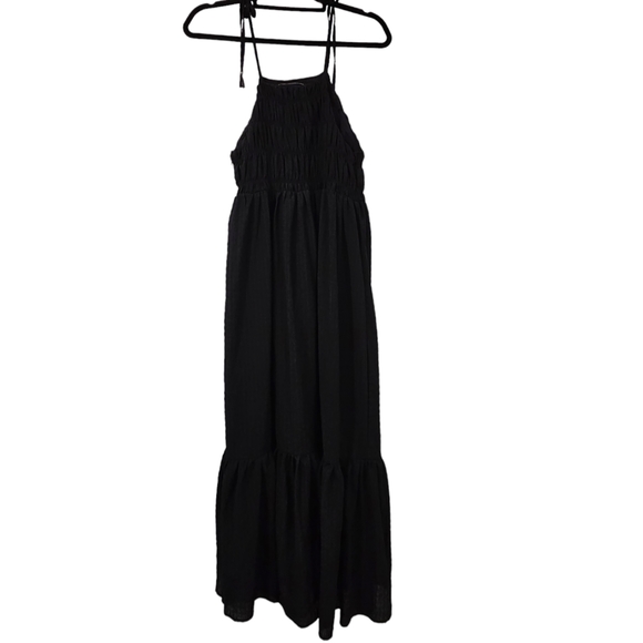 Zara Textured Halter Maxi Dress - Picture 2 of 9